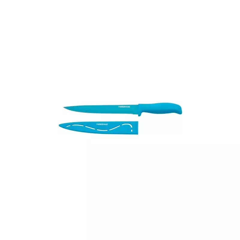 Farberware Set pisau Resin warna-warni, Set pisau tahan lengket 12 buah Resin
