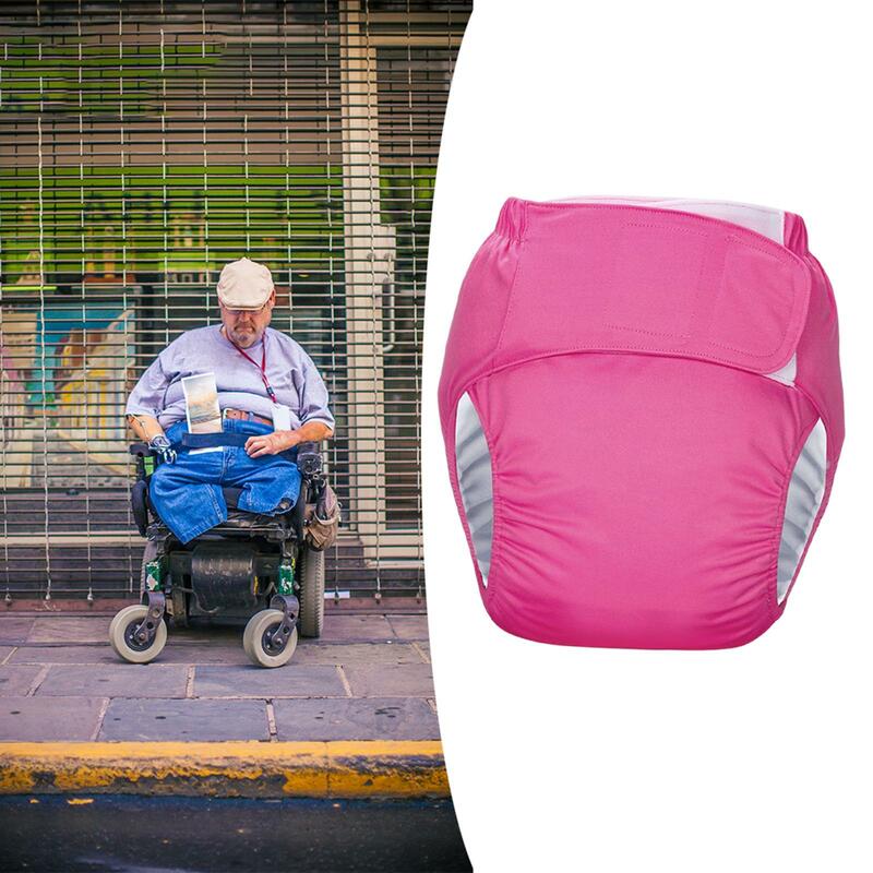 Pañal de tela para adultos, pañal reutilizable a prueba de fugas, tamaño elástico para ancianos