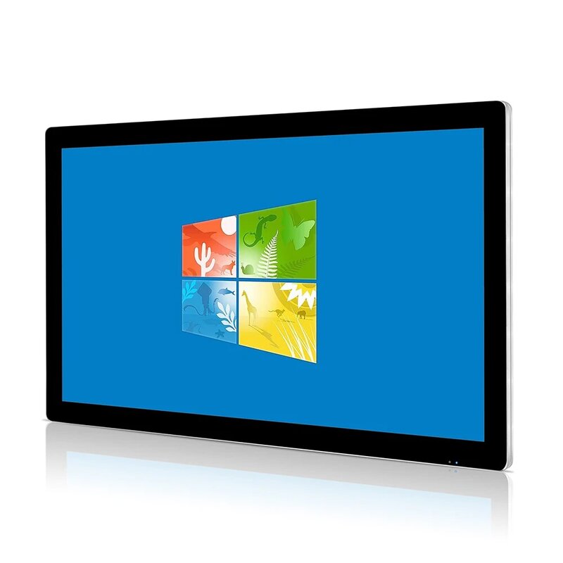 산업용 태블릿 PC 윈도우 10, 인텔 J1900 쿼드 코어, 4GB RAM, 64GB ROM, 10 포인트 멀티 터치 스크린, 와이파이, RJ45, 21.5 인치