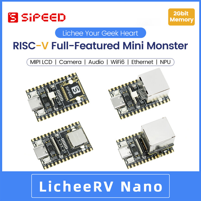 Sipeed LicheeRV Nano SG2002 WIFI6 Ethernet AI Visual RISCV