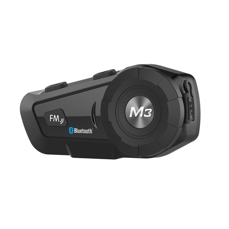 Mornystar-auricular bluetooth m3 plus para capacete de motocicleta, mãos livres, sem fio, impermeável, redução de ruído, fm