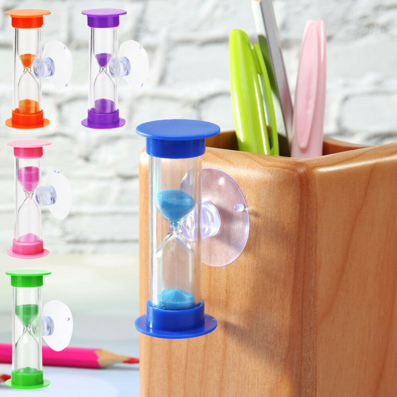 2/3分クリエイティブプラスチック砂時計タイマー吸引カップシャワー歯ブラッシング砂時計タイマー子供時間のおもちゃの装飾