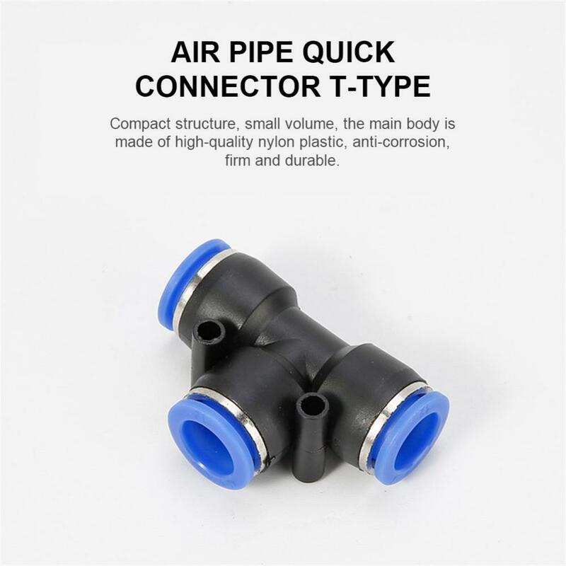 Pneumatic Fittings Pe Connector Direct Thrust T-positive Tee Quick Release Air Air Pressure Pipeline Tools