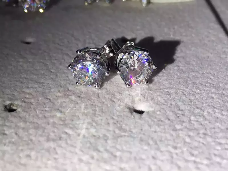 Xne006 0.5 Sterling Silber Ohrringe/1ct klassischen Stil Diamant schmuck Moissan ite Ohrringe Hochzeits feier Schmuck