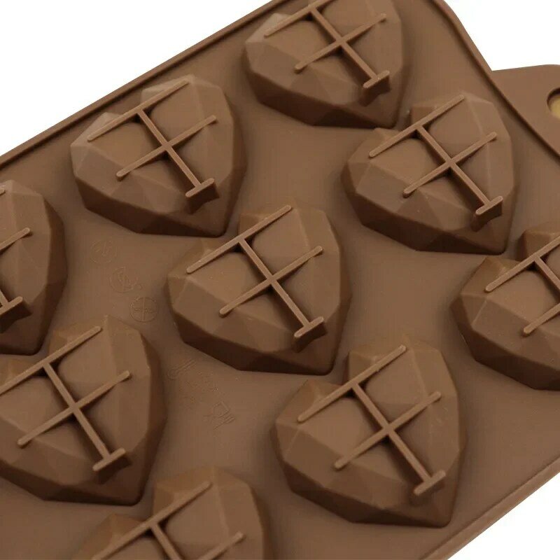 Силиконовые бриллиантовые сердца с 15 полостями, аксессуары для торта, формы, кухонные кубики льда, печенье, кондитерские изделия, ручная форма для выпечки