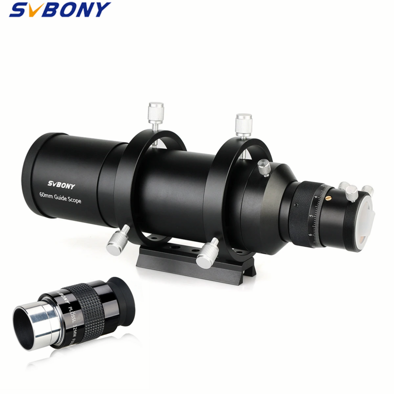 SVBONY SV106 przewodnik światła achromatyczny 50mm/190, 60mm/240, w połączeniu z okularem SV131 Plossl 32mm 1.25 cala