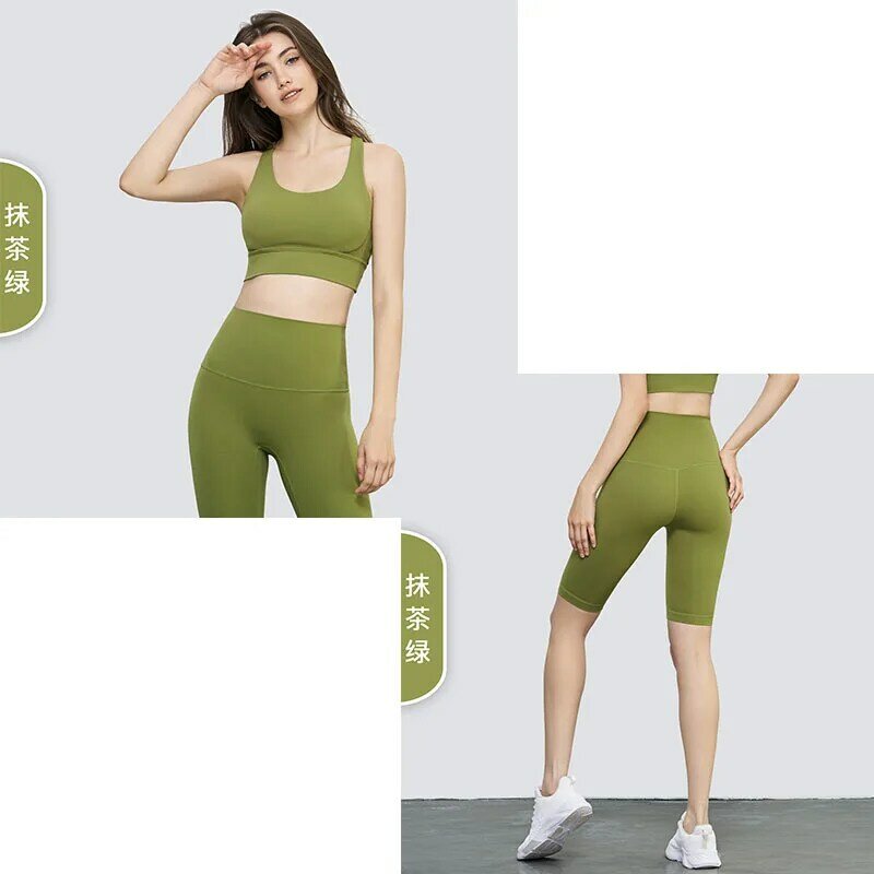 Conjunto de pantalones cortos deportivos para mujer, Shorts de moda para correr y Yoga