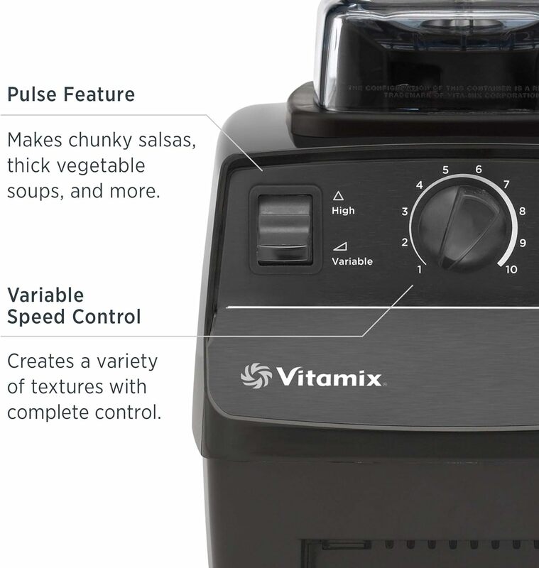 Blender 5200 Vitamix, kelas profesional, wadah, Pembersih diri 64 oz, hitam/abu-abu