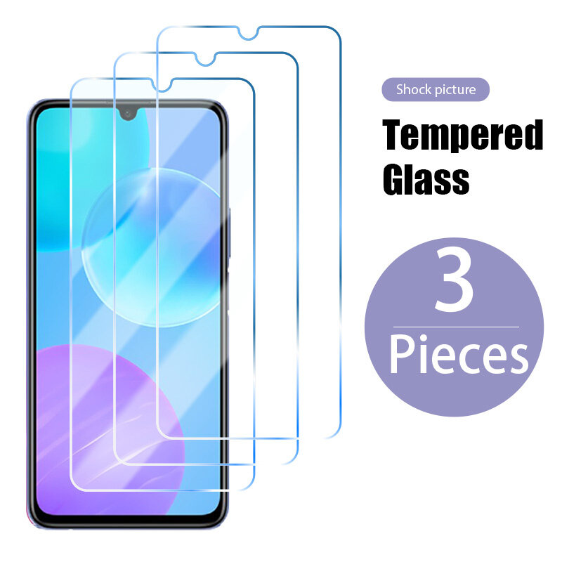 3PCS Protective Glass for Honor 10 Lite 20 Pro 10i 20i 9 30 30i Tempered Glass on the for Huawei Honor 8X 9X 10X Lite 8A 9A