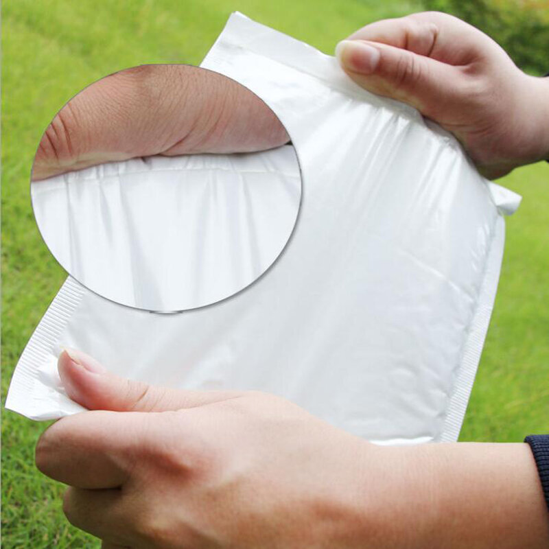 Bulk 50 stoß feste weiße Schaum Umschlag Tasche selbst dichtende gepolsterte Post Bubble Bag Umschlag Versand Büro Verpackung Paket