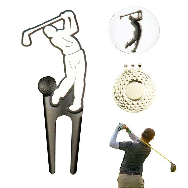 Herramienta de reparación de Golf Divot, marcador de pelota duradero, Clip de sombrero, marcador de pelota de Golf portátil, herramienta de reparación