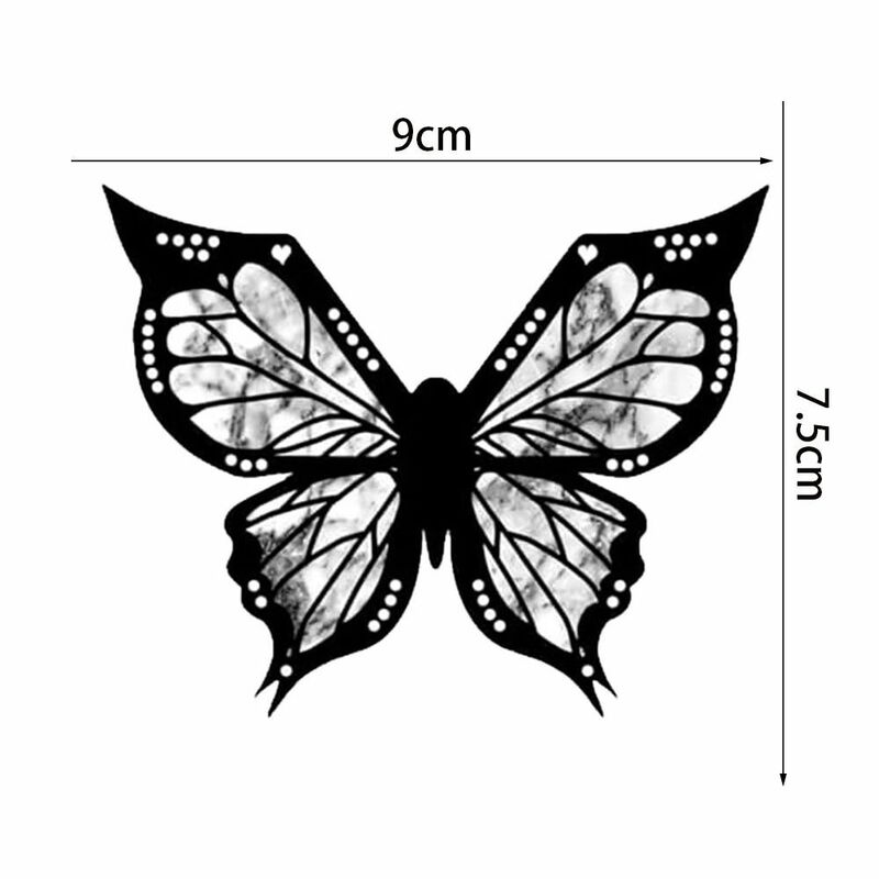 Estêncil delineador borboleta reutilizável, Ferramenta Stamp flexível, Olhar alado