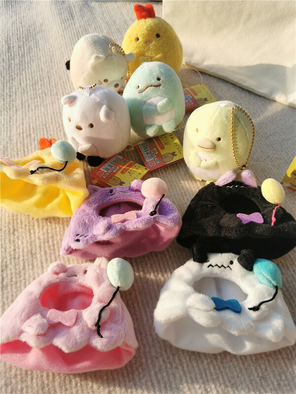 ฮาโลวีน Kawaii Sumikko Gurashi ยัดไส้ตุ๊กตาพวงกุญแจ AnimalsToys Minikko Miniature Shirokuma เพนกวิน Tonkatsu Hallowmas ของขวัญ