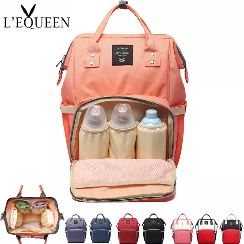 Рюкзак для мам Lequeen, Вместительная дорожная сумка для подгузников на коляску, для ухода за детьми