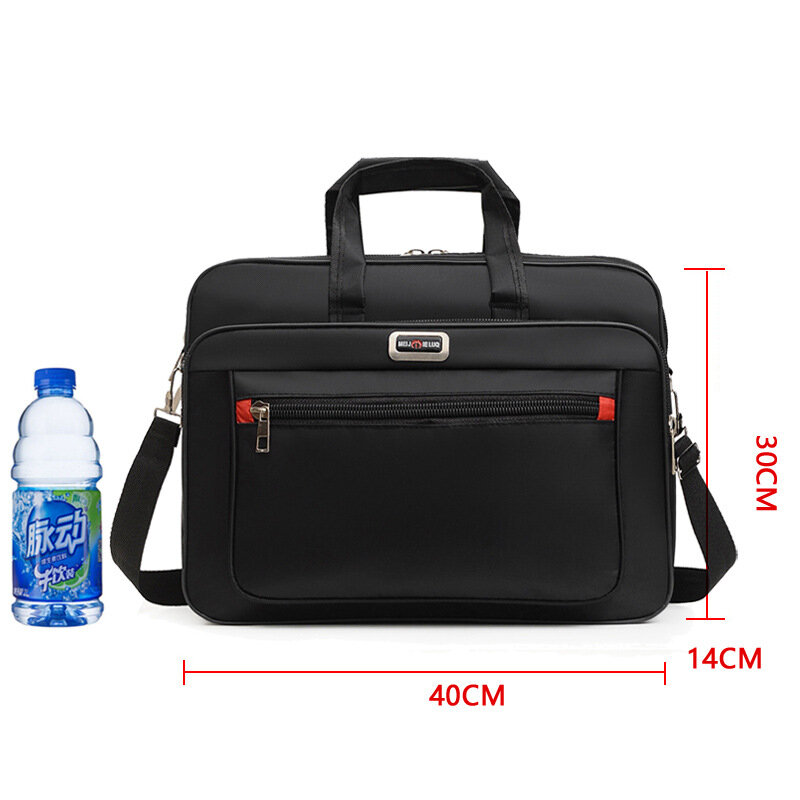 Простой деловой портфель для мужчин, сумка-тоут для ноутбука 15 дюймов, вместительные сумки на плечо, дорожный мессенджер для ноутбука