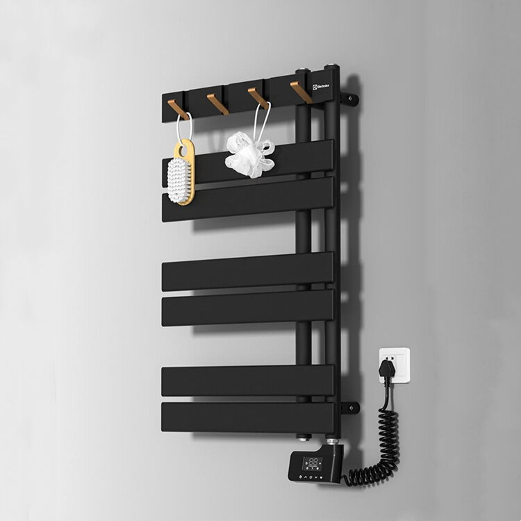 AVONFLOW Black Towel Rack Bathroom Heated Towel Rail
