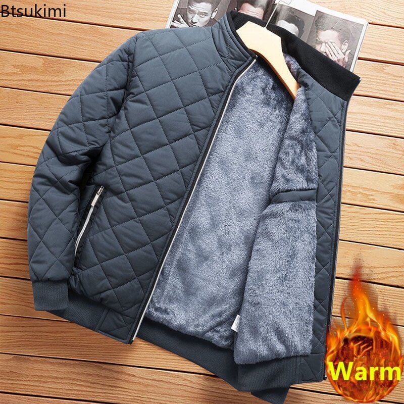 New Big Size Men's Clothing Fashion Thicker Warm Parkas 2024 Autumn Winter Fleece Lining Outdoor Slim Fit Casual Jackets for Men