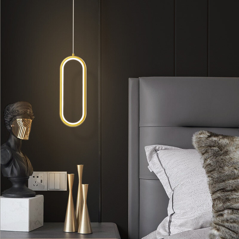 Lámpara colgante Led moderna para mesita de noche, candelabro creativo para dormitorio, sala de estar y comedor, accesorios de iluminación interior