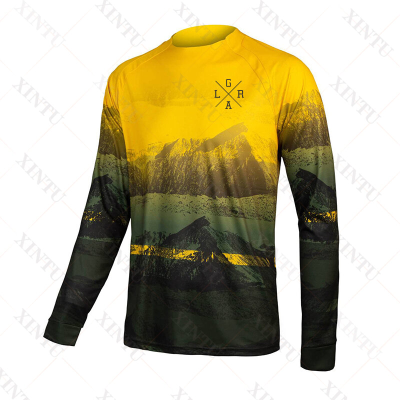 Camiseta holgada de manga larga para hombre, ropa transpirable para ciclismo de montaña, BMX, descenso, Motocross, Mx, Enduro