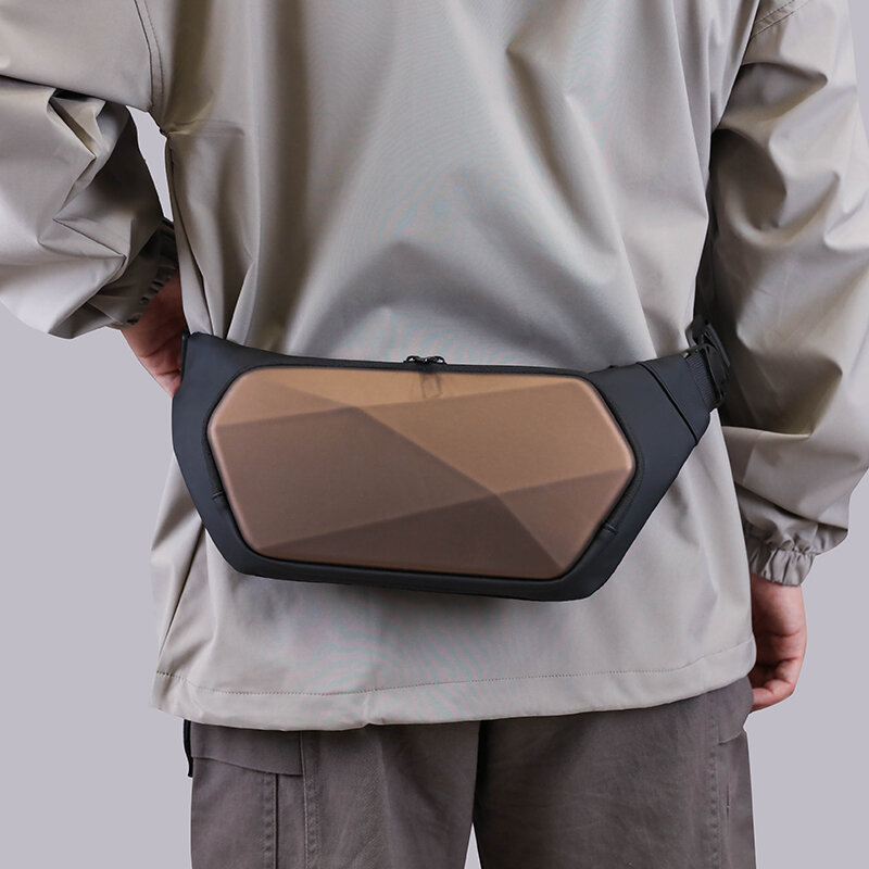 Toposhine męskie podróże rekreacyjne PC geometryczne kształtujące torby na ramię poza nowym biznesowa torba posłańca tkanina Oxford torba na klatkę piersiową mężczyzn