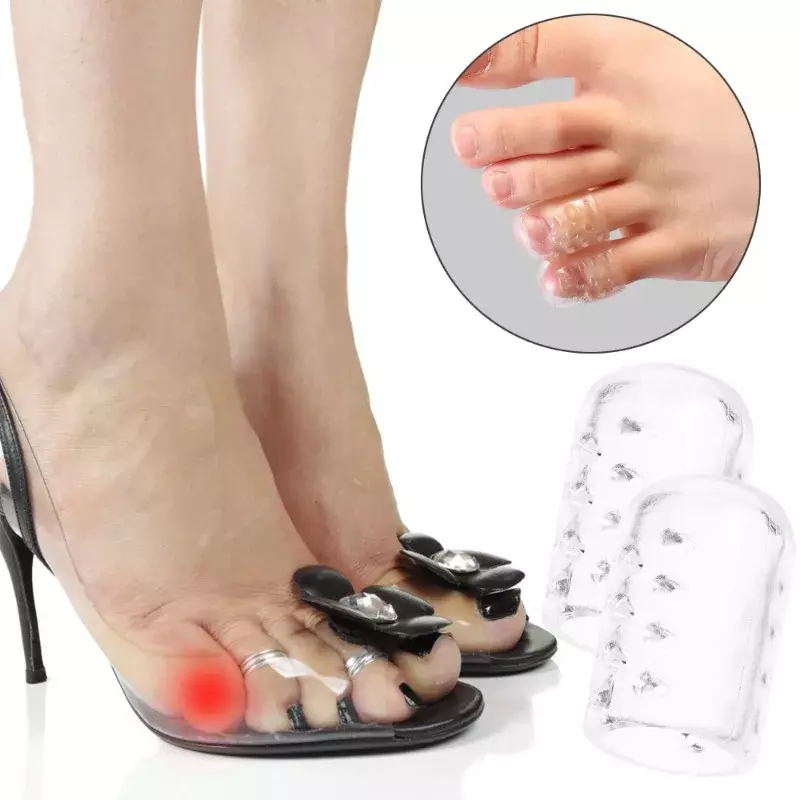 20 Stück Silikon-Zehen schutzhülle Anti-Reibungs-Atemschutz verhindert Blasen Zehen kappen Abdeckungen Schutz Fußpflege