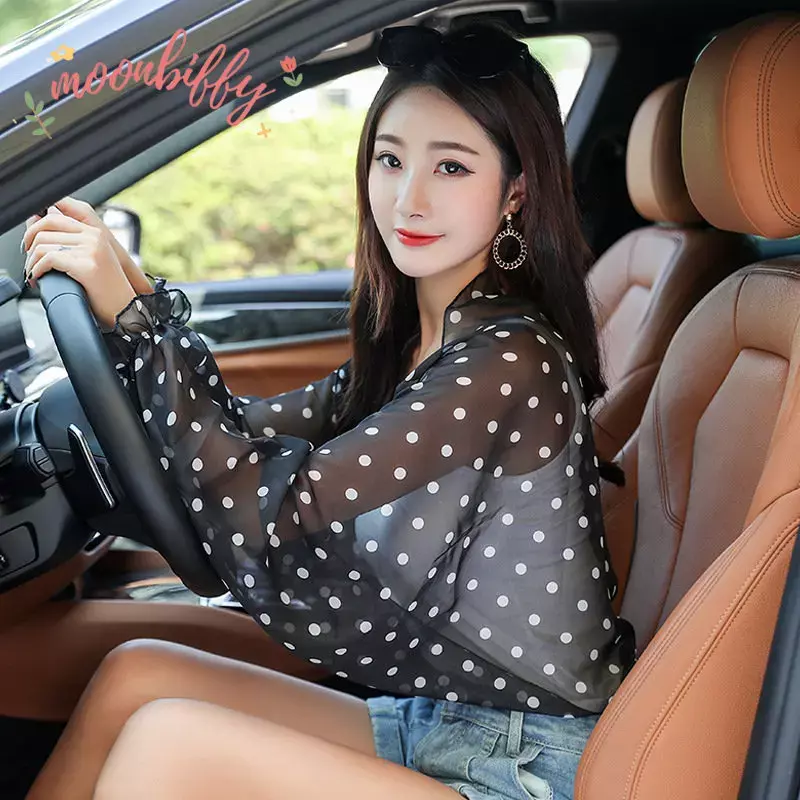 Summer Chiffon Floral Arm Cover Women Driving Sun UV Protection Sleeve Riding Arm Shade Shawl Scarf Long Sleeve Shawls And Wraps