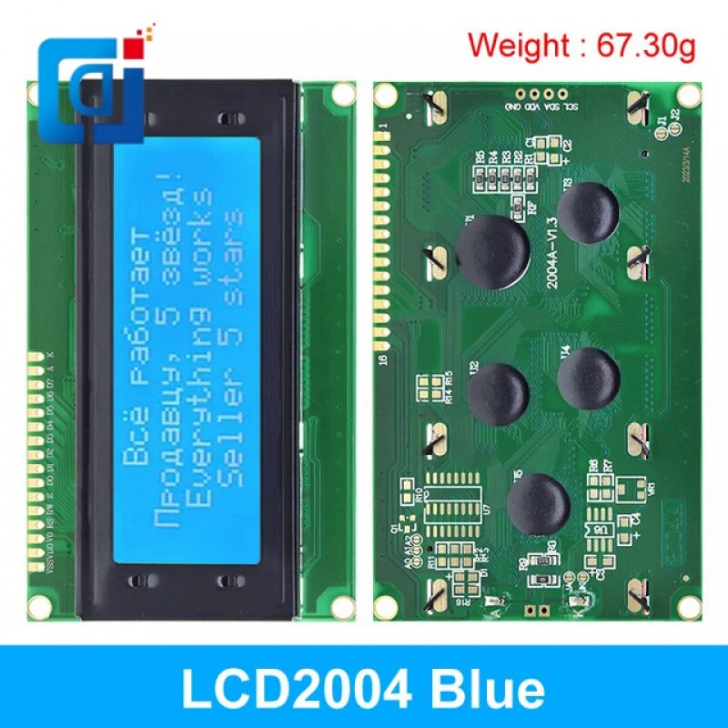 Adaptateur petsérie pour Ardu37, écran bleu et vert, JCD hospit2004 I2C 2004 20x4 2004A, HD44780 rick LCD /w IIC/I2C