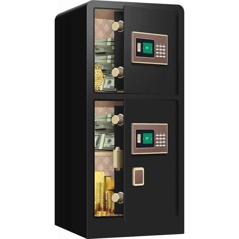 8.1 CU ft Extra Large Anti-Theft Home Safe Fireproof Waterproof with Two Departments, Heavy Duty