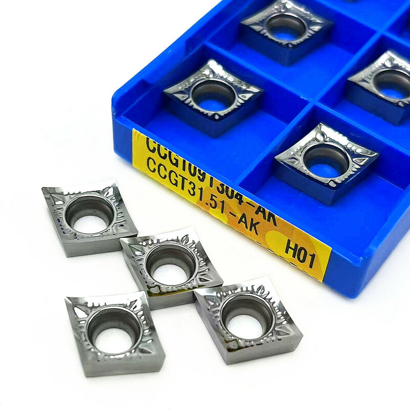 알루미늄 합금 블레이드 선삭 공구, CNC 구리 알루미늄 합금 목재 CCGT, CCGT09T304, AK H01, CCGT09T302, CCGT09T308, AK H01, 10 개