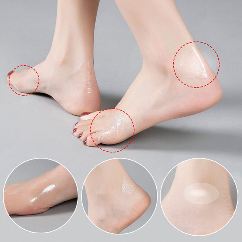 Adesivo de pele invisível impermeável, Almofada de calcanhar, Foot Care Patch, 10pcs