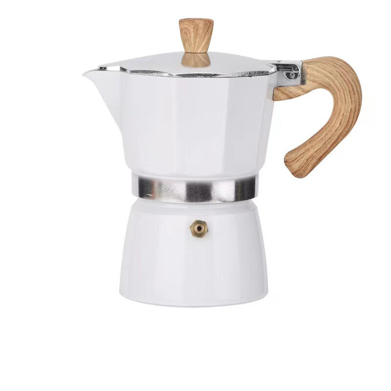 6 Cup Aluminum Induction Classic Moka Coffee Pot Stovetop Espresso Coffee Maker with Soft Touch Handle