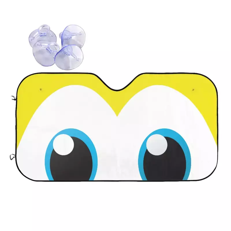 Cute Eyes Creative Sunshade Windscreen 70x130cm Cartoon Foils Car Sunshade Accessories Covers