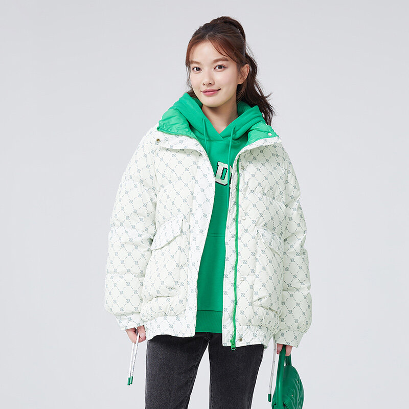 Semir Down Jacket Women with Presbyopia All Over Print Oversize Stand Collar Fashionable Winter Raglan Sleeves Warm Trendy Cool