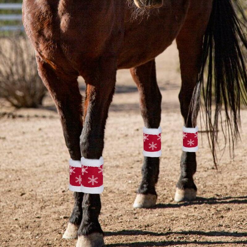 4Pcs Horse Leg Wraps Fly Leg Boots for Dress up Christmas Parades Supplies