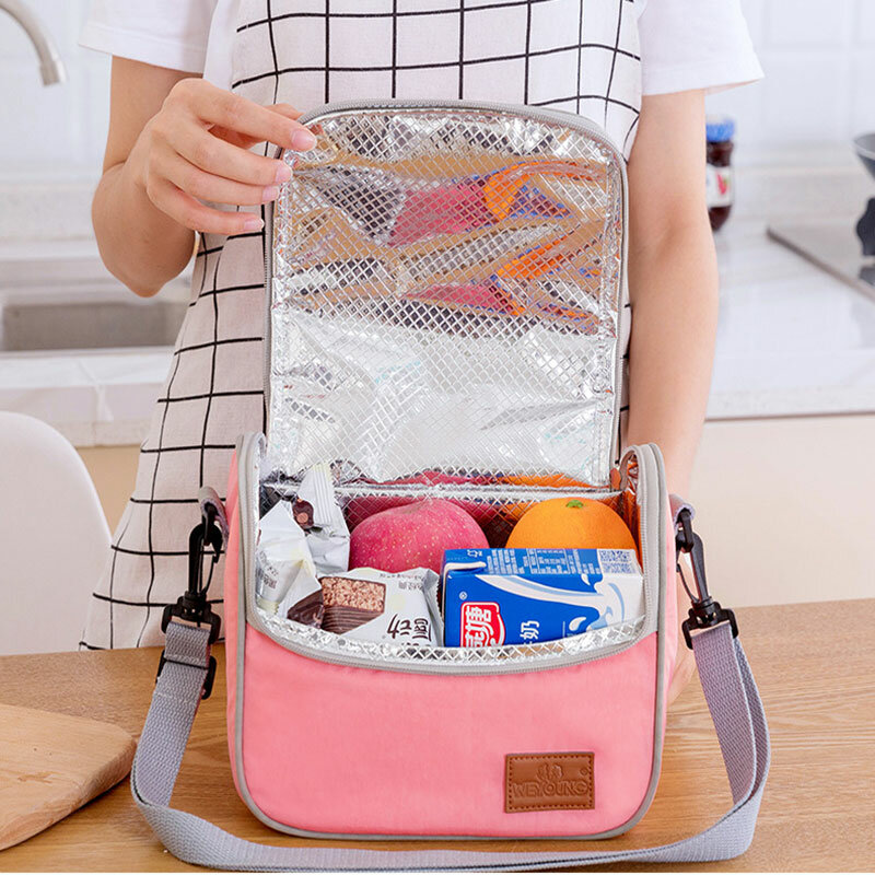 Przenośne wodoodporne torby na Lunch biurowa chłodziarka na żywność torebka termiczna dziecko Bento piknik na świeżym powietrzu przekąska opakowanie na świeżość