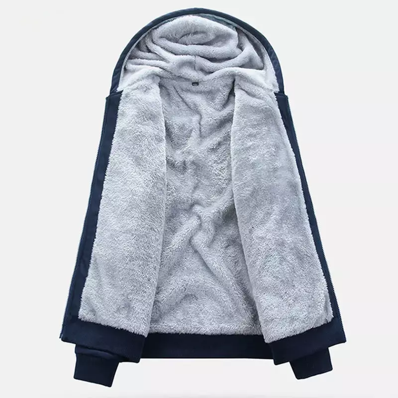 2024 Herren zweiteilige Sportswear Jacke Sportswear Wolle verdickt Kapuzen pullover und warme Hose lässig Winter laufset