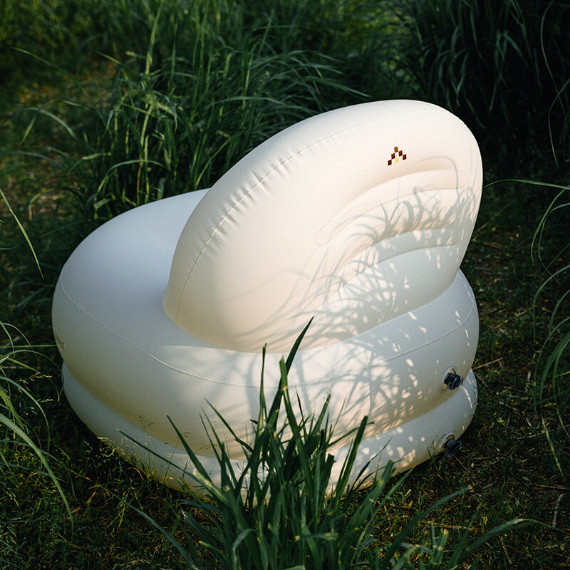 Sofá inflable para acampar al aire libre, asiento de cama portátil para una sola persona, estera de Temporada Musical para acampar