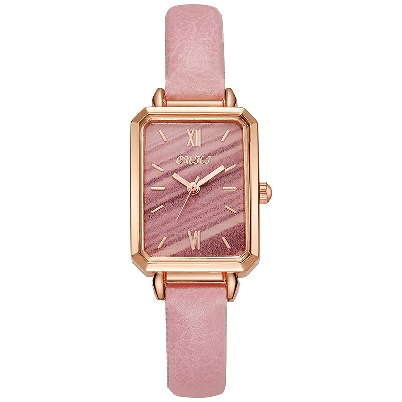 Vintage Square Watch Ladies Leather Strap Belt Bracelet Watch Suitable For Gifts Women Elegant Casual Digital Watch Reloj Mujer
