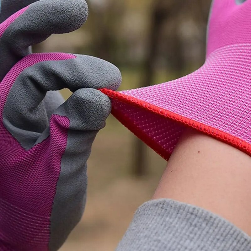 ถุงมือป้องกันทำสวนถุงมือทำสวนแบบไม่ลื่นทนทานระบายอากาศได้ถุงมือกันลื่นเด็กเก็บเปลือกหอย