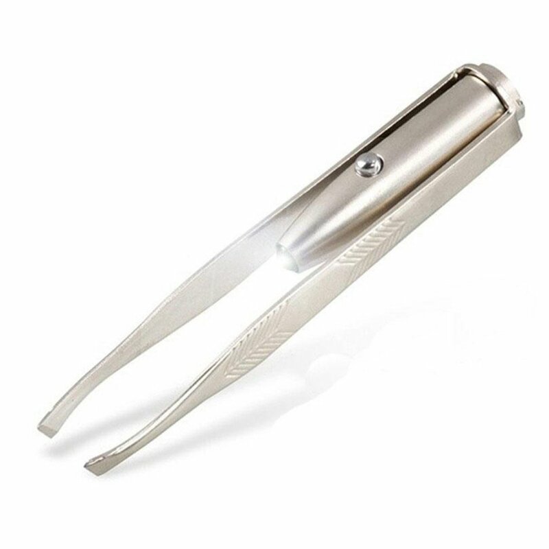 New Portable Tweezer With Led Light Hair Removal Eyebrow Beauty Make Up Tool With Led Light Foe Women