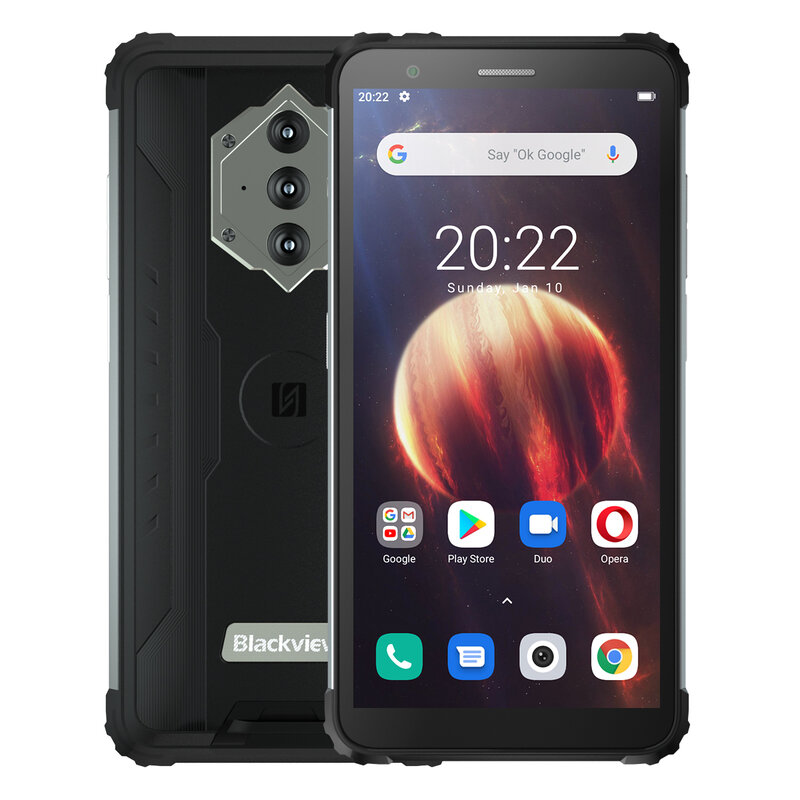 Blackview BV6600 IP68 Waterproof  Rugged Mobile Phone 8580mAh 4GB+64GB 5.7" Android 10 Octa Core 16MP Camera NFC Smartphone