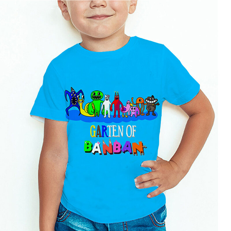 Garten z Banban T-Shirt dla dzieci z nadrukiem 3D T-Shirt letni T-shirt chłopców dziewczynki z krótkim rękawem koszulki z okrągłym dekoltem odzież dziecięca