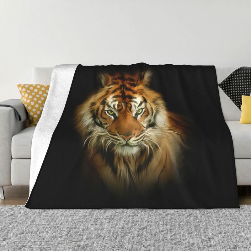 Tigre selvagem Plush Throw cobertor, térmais para viagens, cobertores de bebê, sofás