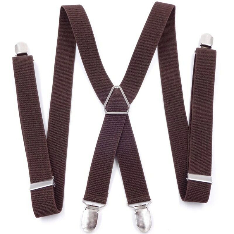 X Unisex Hosenträger Männer Frauen verstellbare elastische Voll tonfa rben x Rücken clips an Hosen Hosenträger für Männer und Frauen