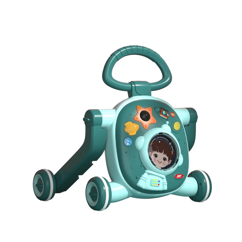 Multi-funcional andador do bebê, carro de brinquedo três-em-um, novo