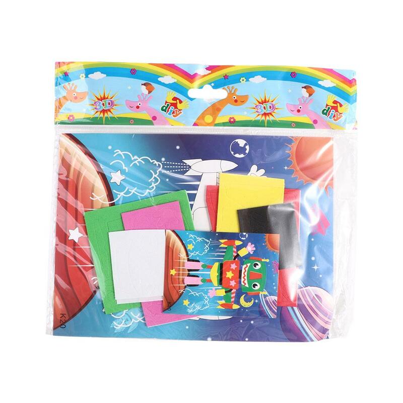 EVA Foam Sticker Puzzle para Crianças, DIY Animal Dos Desenhos Animados, Aprendizagem Precoce, Brinquedos Educativos para Crianças, Presente Artesanal, 3D, 1-10Pcs
