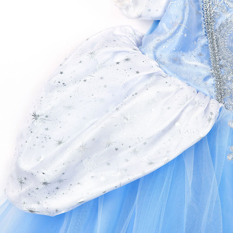 Cinderella Costume For Girls Halloween Christmas Luxury Lace Ball Gown Children Fancy Clothes Kids Christmas Party Elegant Dress