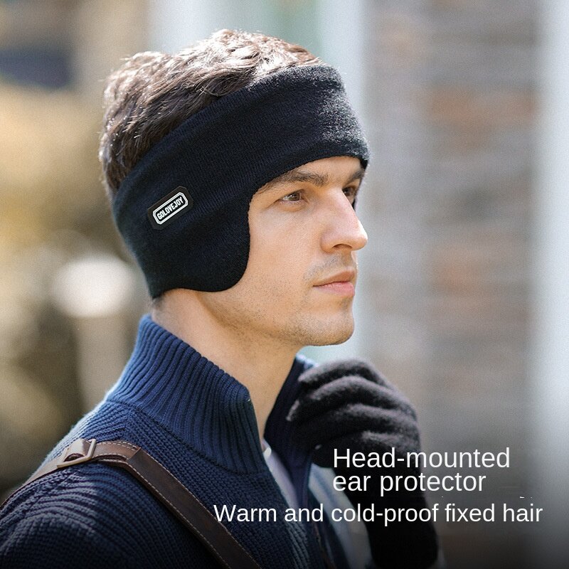 Накладки на уши для мужчин и женщин, теплые складные и Непродуваемые трикотажные, двухместные, для велоспорта, для осени и зимы