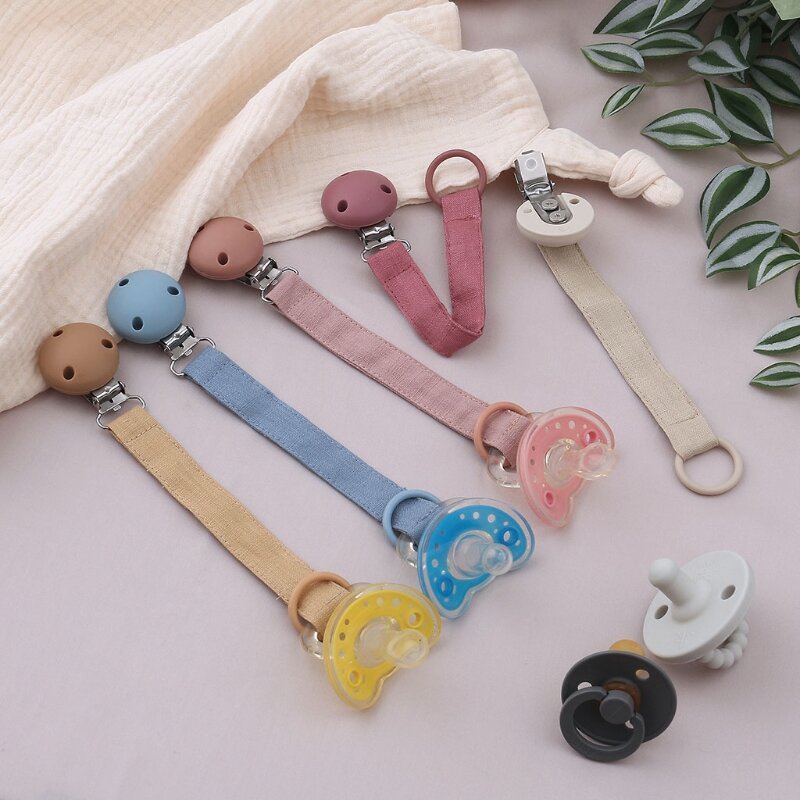 Baby Pacifier Clip Chain Baby Teether Pacifier Chain Nipple Leash Strap Soother Teething Chewable Holder Belt G99C