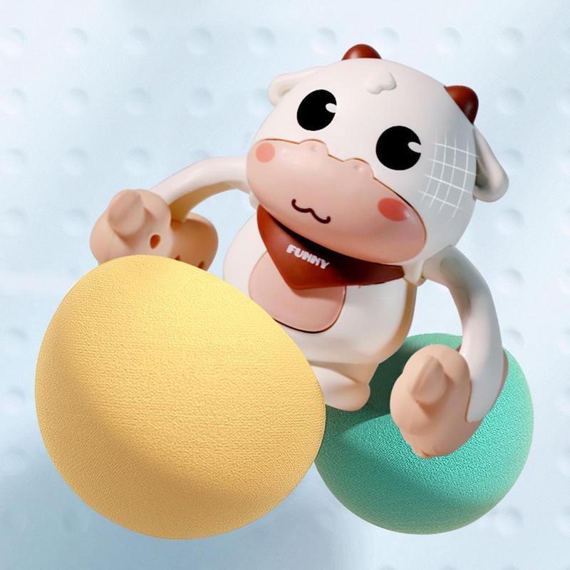 Intelligente elektrische Kuh Spielzeug Sprach steuerung interaktive Kinderspiel zeug taumeln rollende Kuh mit leichter Musik taumeln rollende Kuh für Mädchen